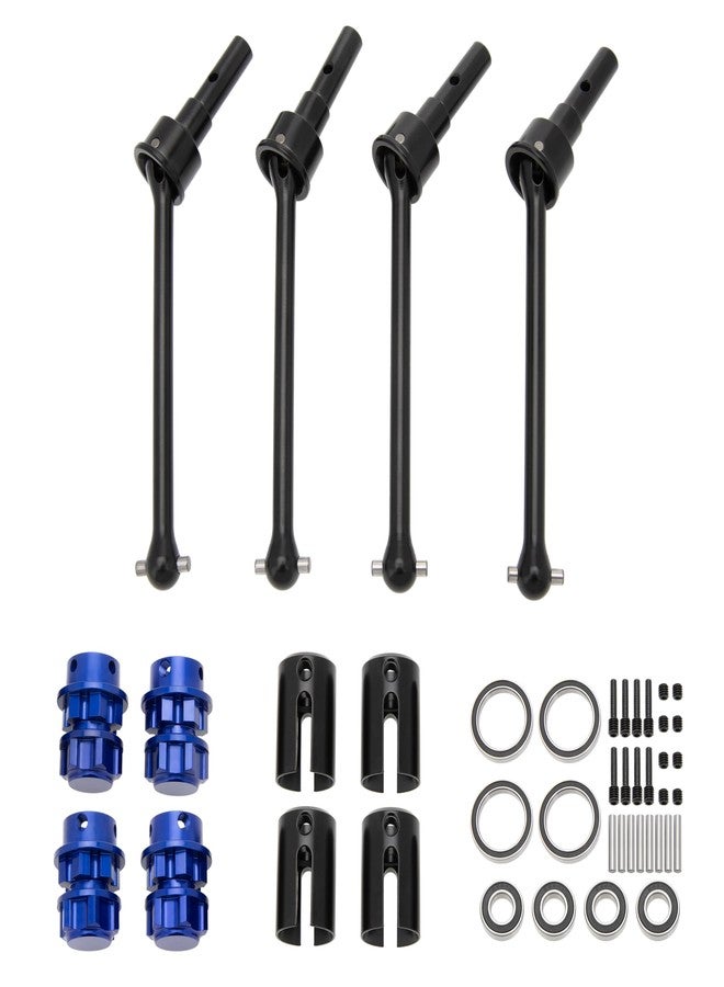 MEUS RACING مجموعة أعمدة نقل الحركة الأمامية والخلفية من الفولاذ CVD من MEUS RACING بمقياس 1/10 لسيارات التحكم عن بعد Traxxas Maxx Slash RC (#8654، #7758، #8950X، #8951) - Image 1